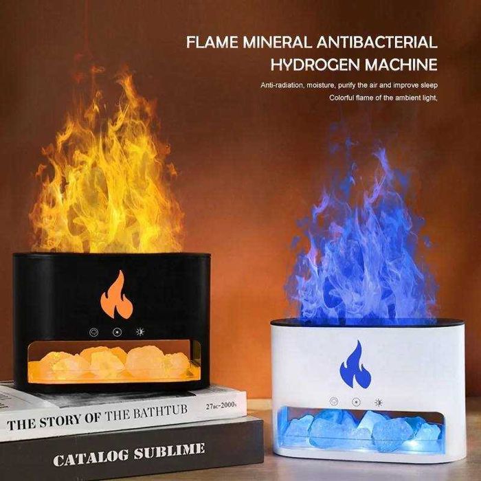 Увлажнитель Воздуха с Эффектом Пламени LED и Аромадиффузором для дома