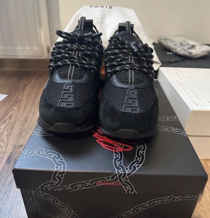 Versace chain reaction negru  piele