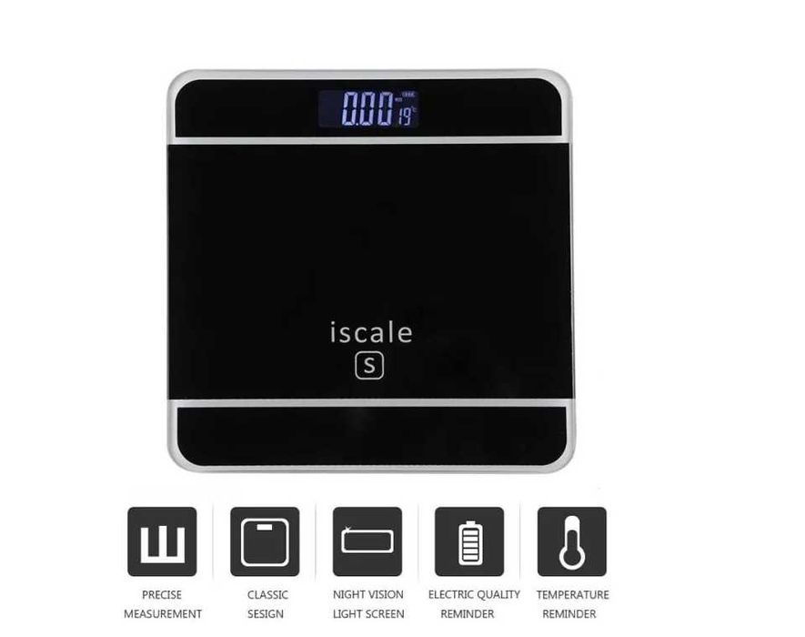Cantar electronic, iScale, afisaj digital, sticla si plastic