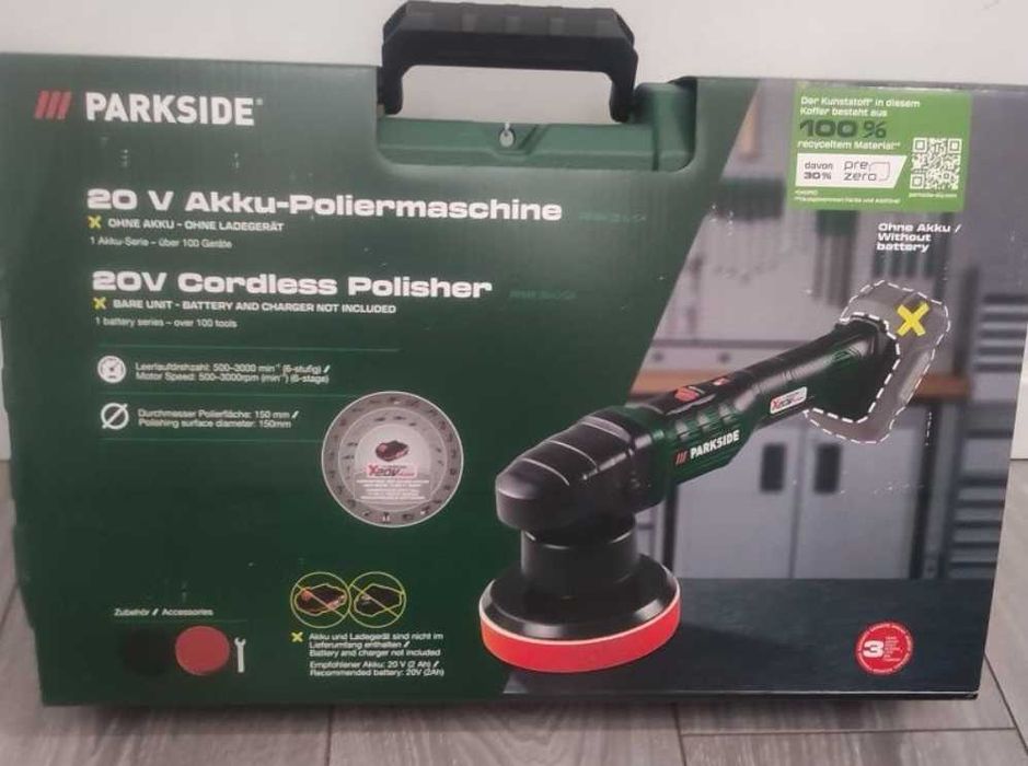 Mașină polish polișat orbitală Parkside NOUĂ pe acumulator 20 V