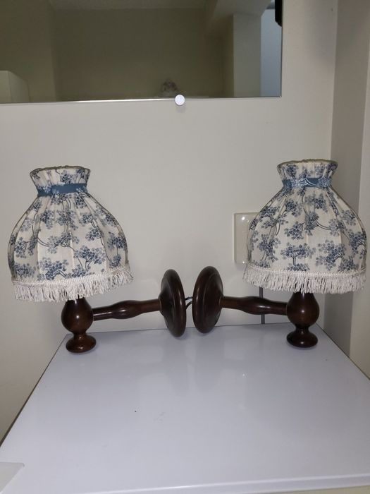 Винтидж огледало и абажури-2броя.я