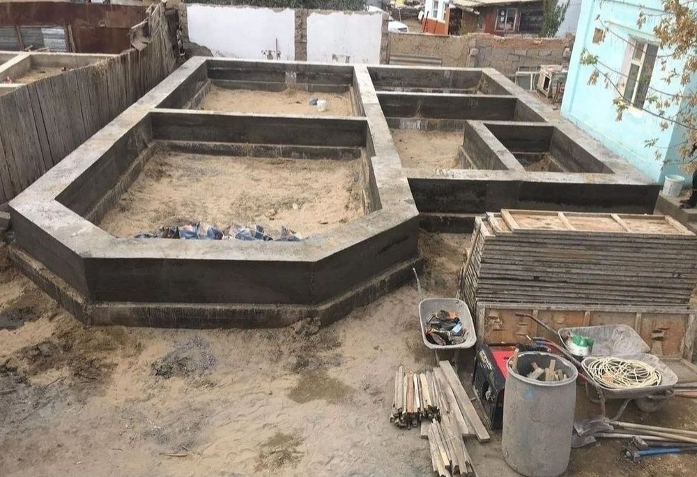 Бетон стяжка забор фундамент