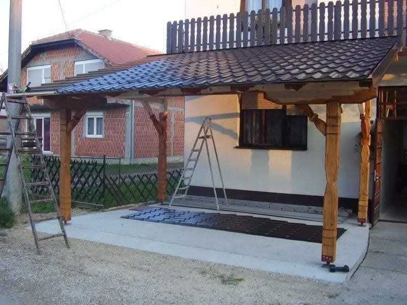 Изграждане на всякакъв вид дървени навеси и беседки