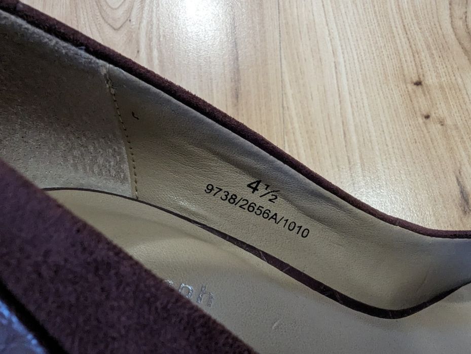 Pantofi mov piele naturala intoarsa