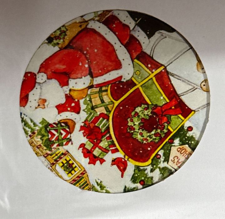 Дървена коледна подложка за горещи съдове