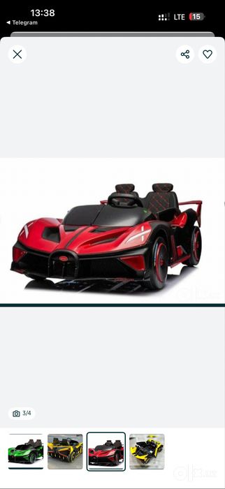 Электромобиль Bugatti 24v