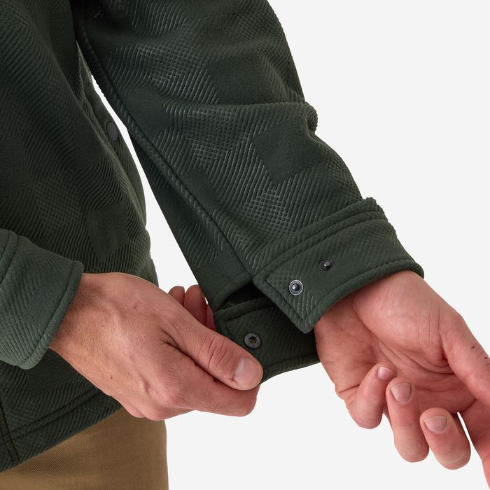 Cămașă Groasă Polar 100 Verde Bărbați - S - produs resigilat Decathlon