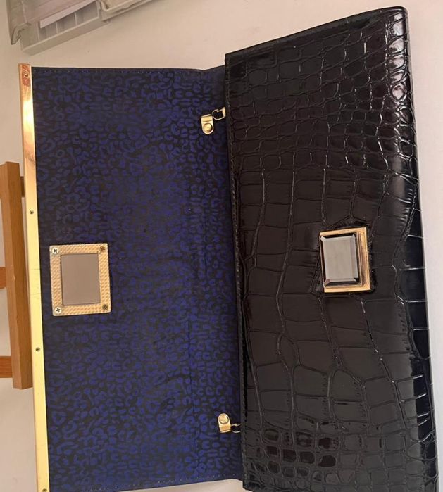 Клач черный лакированные