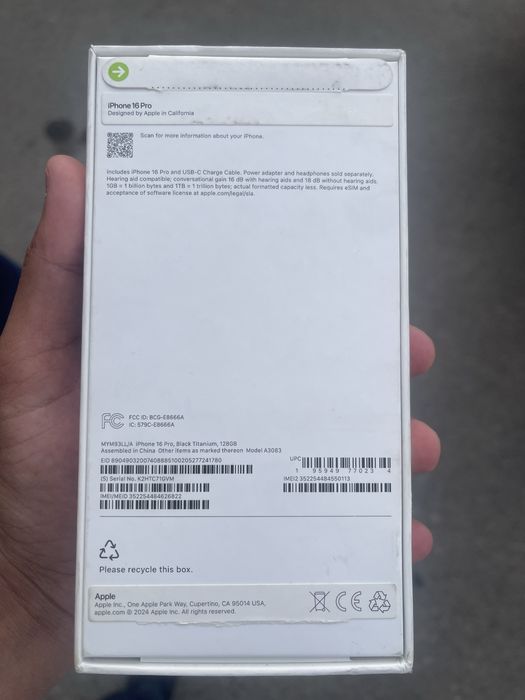 IPhone 16 pro E sim 128 GB ( емкость 90%)