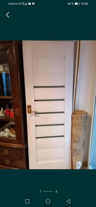 Ușa de interior noua cu toc și broasca (205cm înălțime/75 cm lațime)