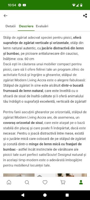 Stalp de zgariat pentru pisici