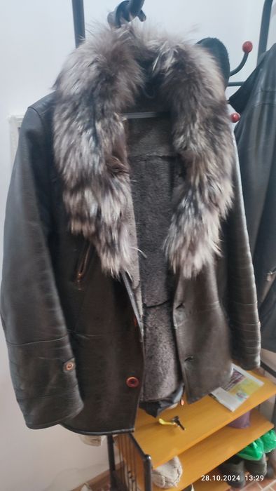 Кожаная дублёнка мужская