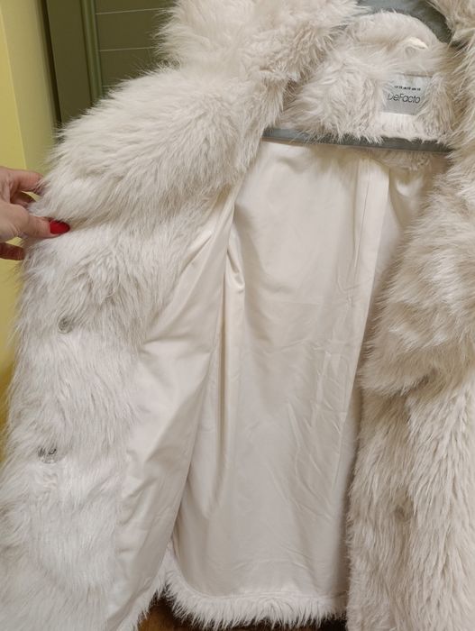 Дамско пухено палто от изкуствен косъм