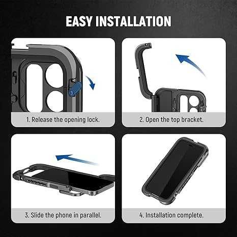 Cage video NEEWER iPhone 15 Pro Max cu monturi foto