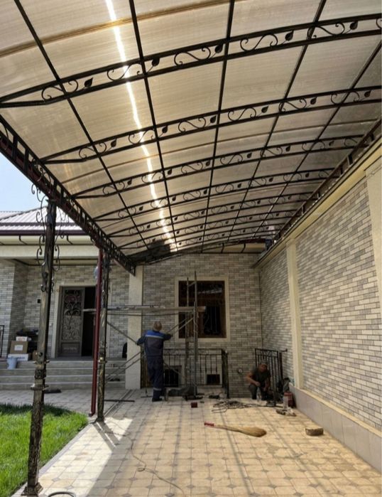 Навес решотка перилла скамейка любой сложности