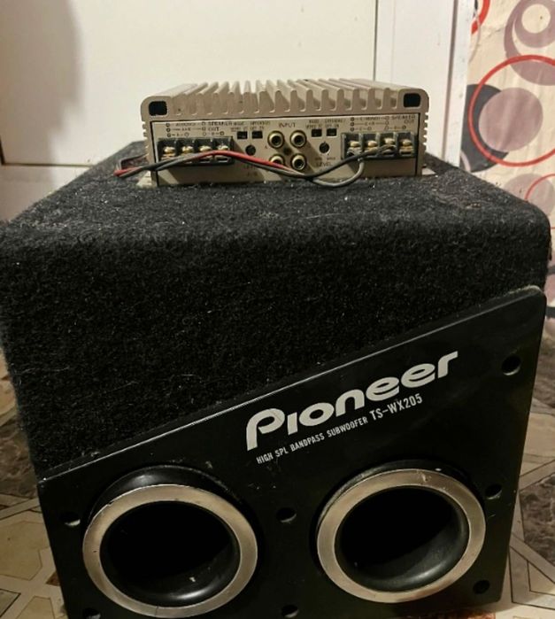 Pioneer TS-WX205 субуфер + усилвател Sony XM-2545 – комплект