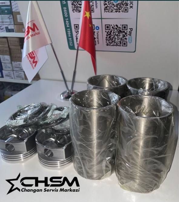 гильза, поршен, колса JAC, JBC ва погрузчик (кара) учун .