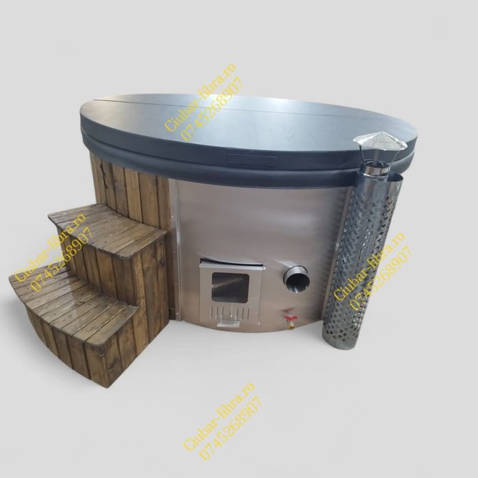 Ciubăr XXL jacuzzi FULL soba integrata