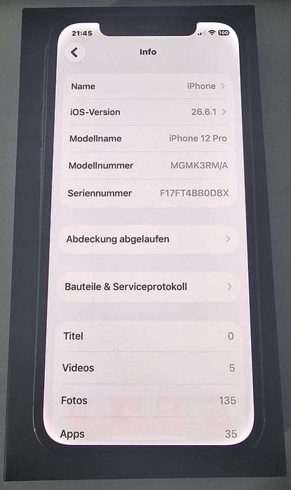 IPhone 12 Pro 128 GB baterie 100%