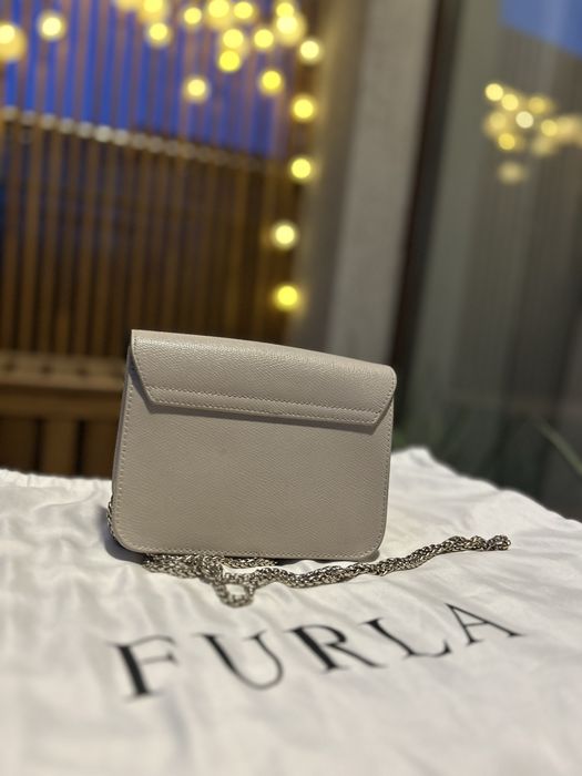 Geanta Furla metropolis mini nude/ crem piele naturala