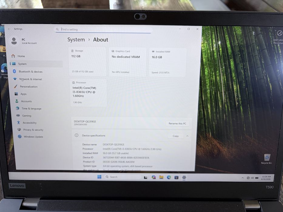 Vand laptop Lenovo T590