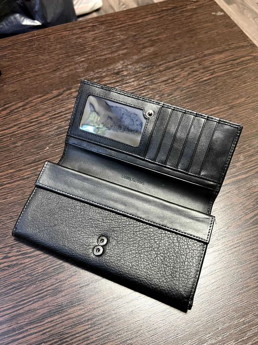 Продам кошелёк кожаный черный