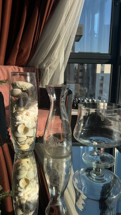 Фужеры, вазы стекло, хрусталь