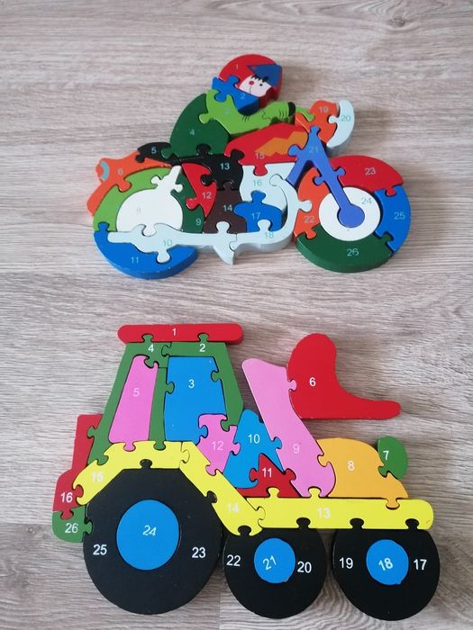 Puzzle din lemn, set de construit