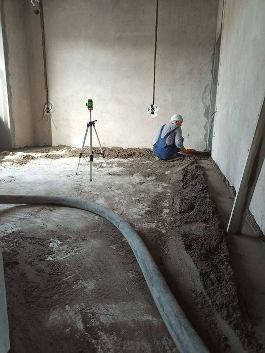 Стяжка пола полусухая