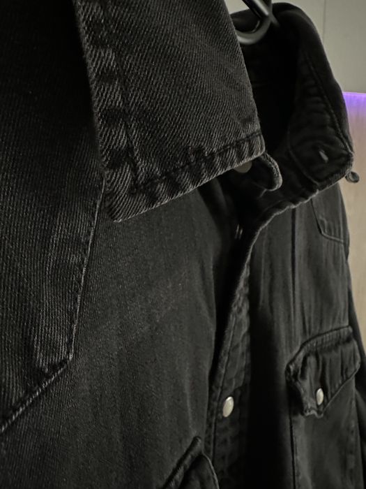 Zara черна дънкова риза размер L