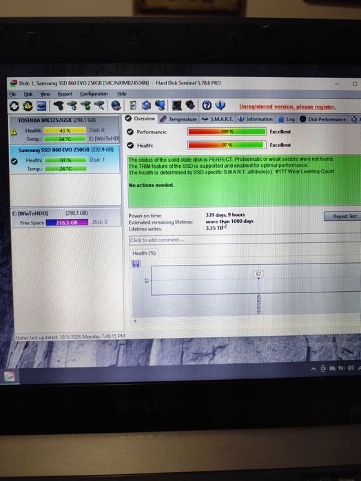 Vand SSD Samsung 860 EVO 250 GB