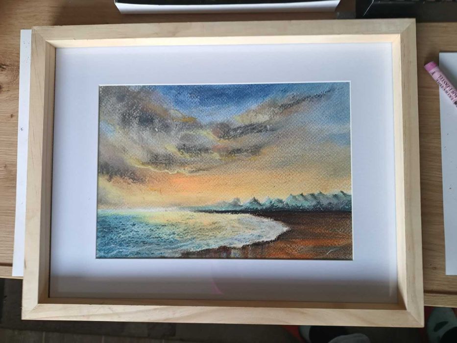 Акварел и сух пастел, с подпис от художника