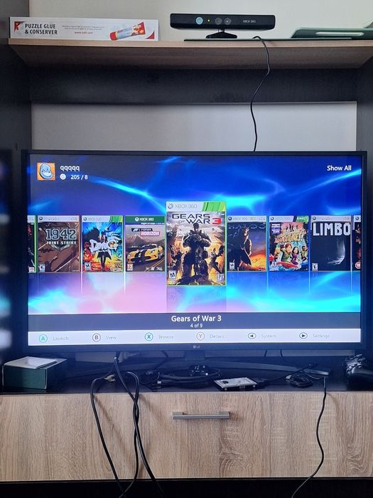 Xbox 360 slim modat + kinect