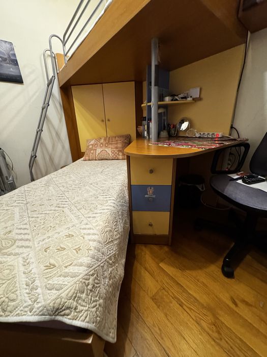 Двуетажно легло с бюро ракла и шкафчета