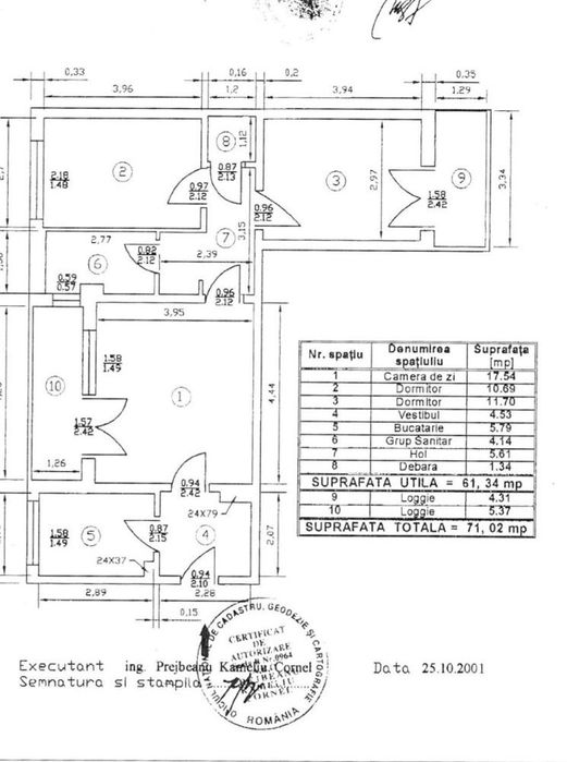 3 camere 2 balcoane, 3 min metrou Gorjului. 112500 euro