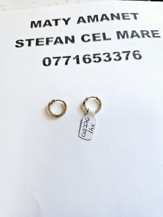 Vand cercei din aur 14 k 1.49 g cod 776