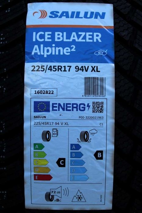 Anvelope iarna noi 225/45R17 94V, XL, EV, Sailun, DOT 2026