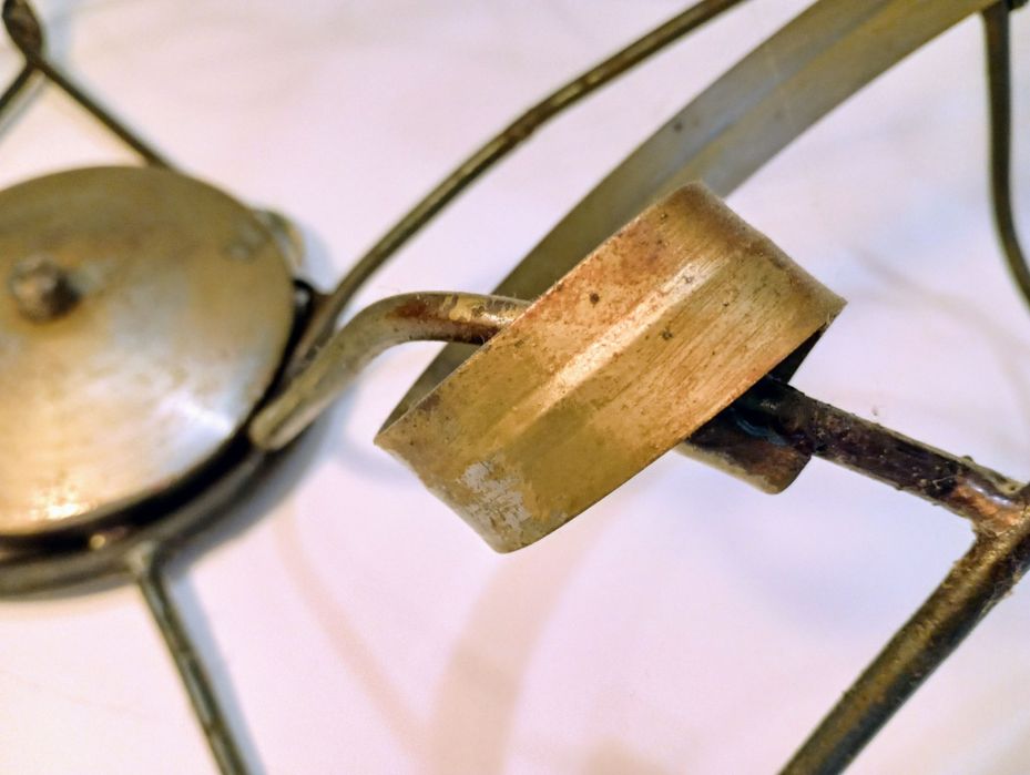 Aplica vintage / corp iluminat fier forjat si sticla Murano