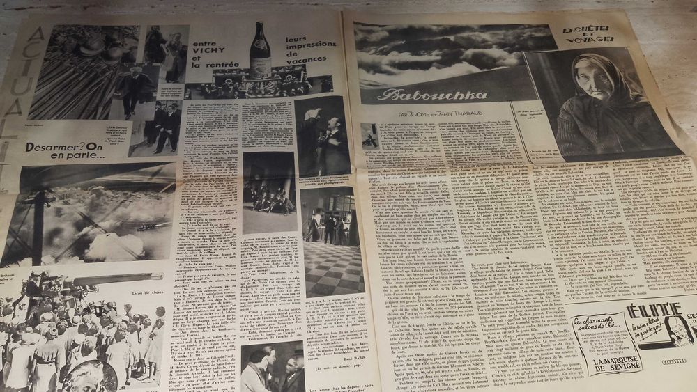 Reviste/Jurnale vechi Franceze “ 1933, Le magazine d´aujourd`hui ”