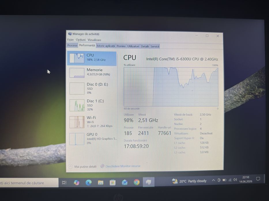Laptop HP -24 gb RAM