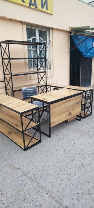 Книжни ЛОФТ СТОЛ ВА полка Стилажлар оптом ва донага. Ишлаб чиқарувчида