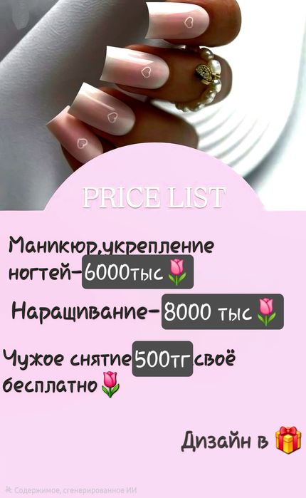 Услуги маникюра!