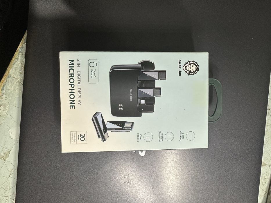 Green Lion brendidan simsiz mikrafon, sifatli masofaviy mikrafon.