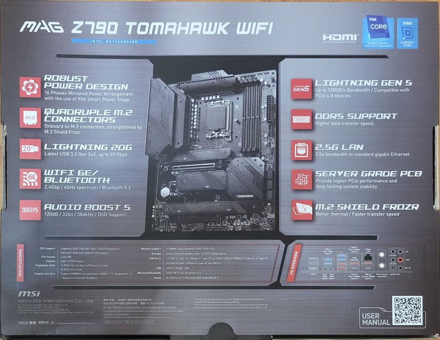 Placa de baza MSI Tomahawk Max WiFi Z790 Noua Sigilata + 1AN Garantie