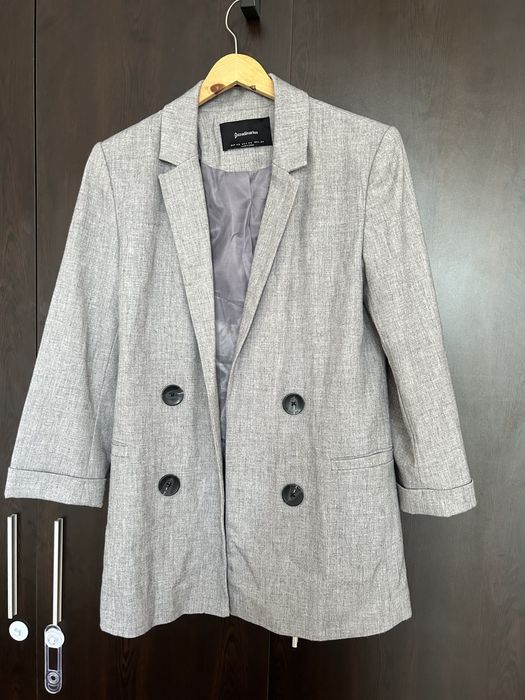Сиво Сако Bershka