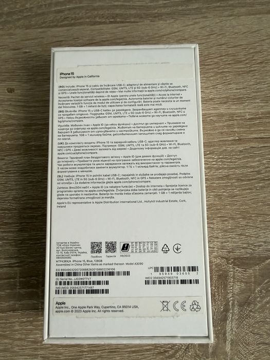 Iphone 15 128GB Blue