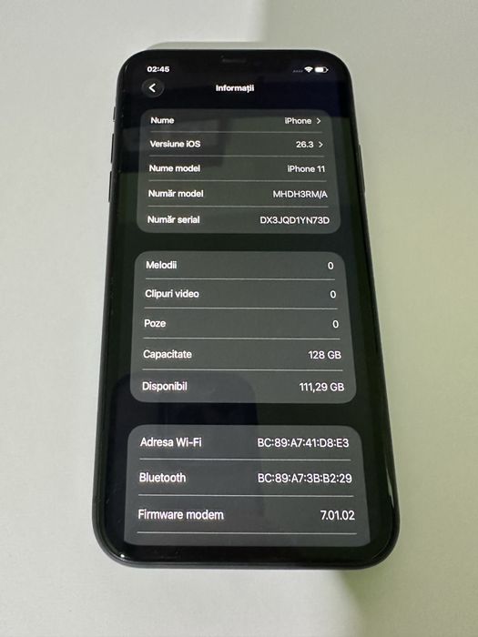 Vand iphone 11 128 Gb impecabil