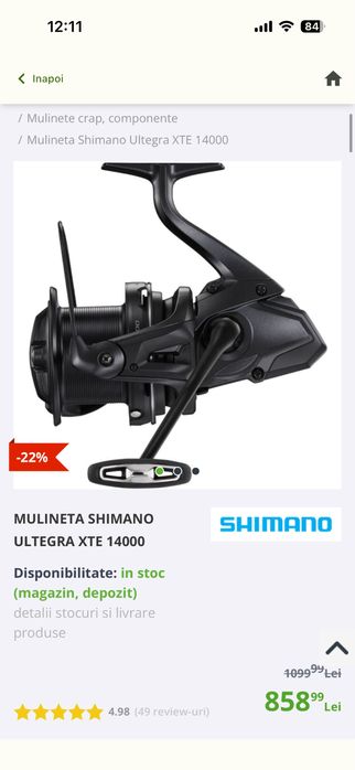 Vand set pescuit la crap