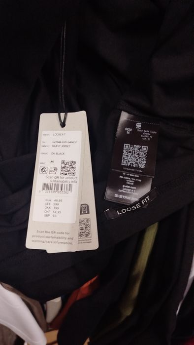 Уголемена тениска G-Star Raw Loose M , L нова мъжка черна оригинална
