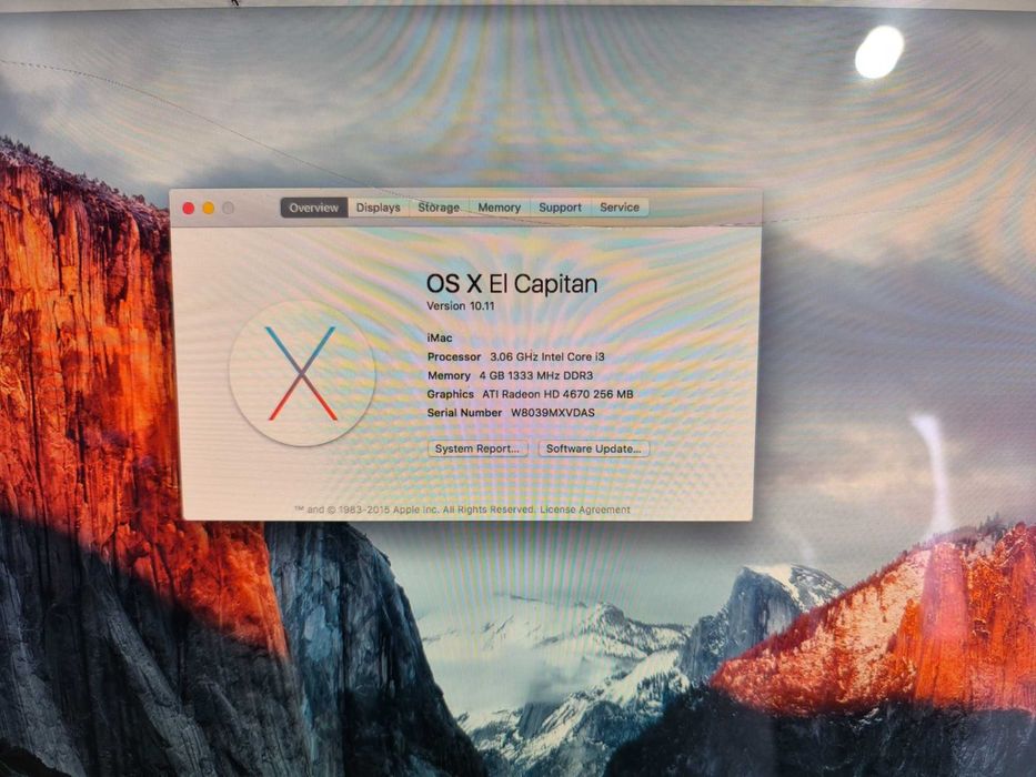 iMac Apple 22 inch Intel Core i3 - A1311 - Funcțional, Testat